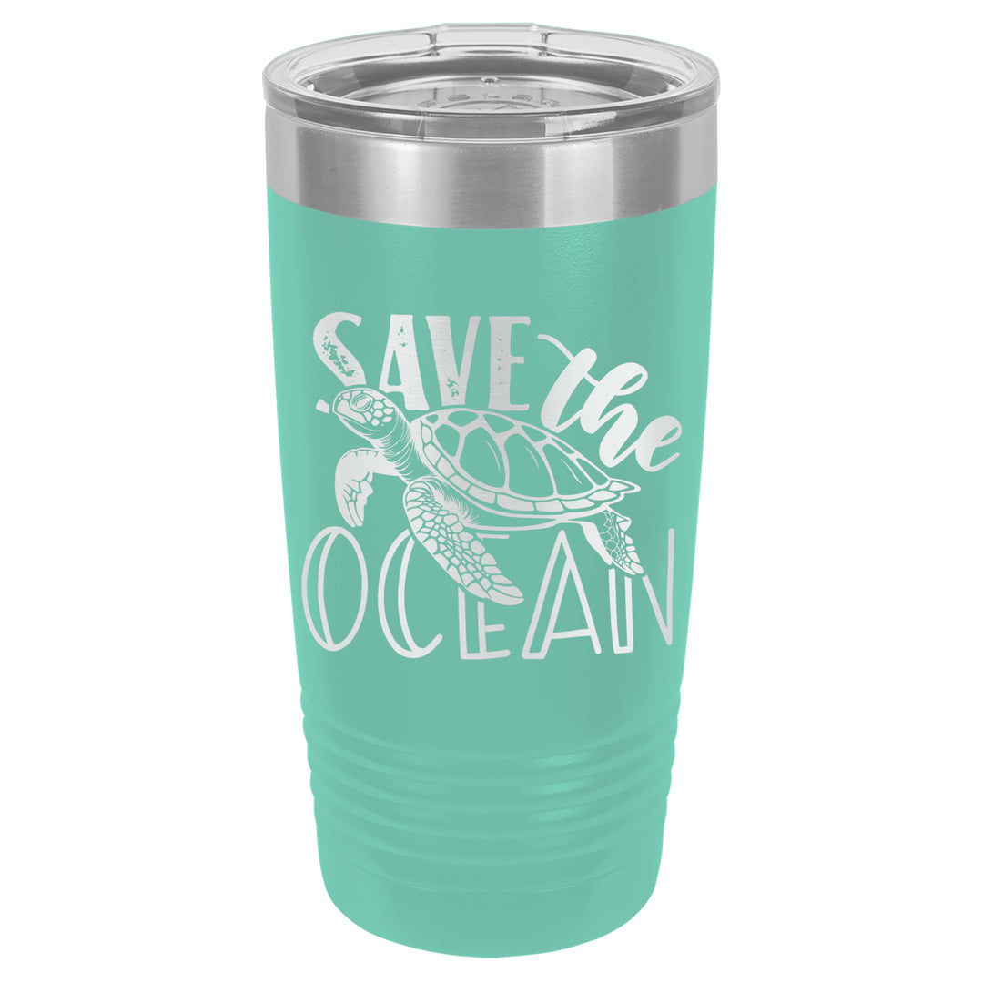 Save The Ocean Turtle Sea Dive Tumbler Cup Mug
