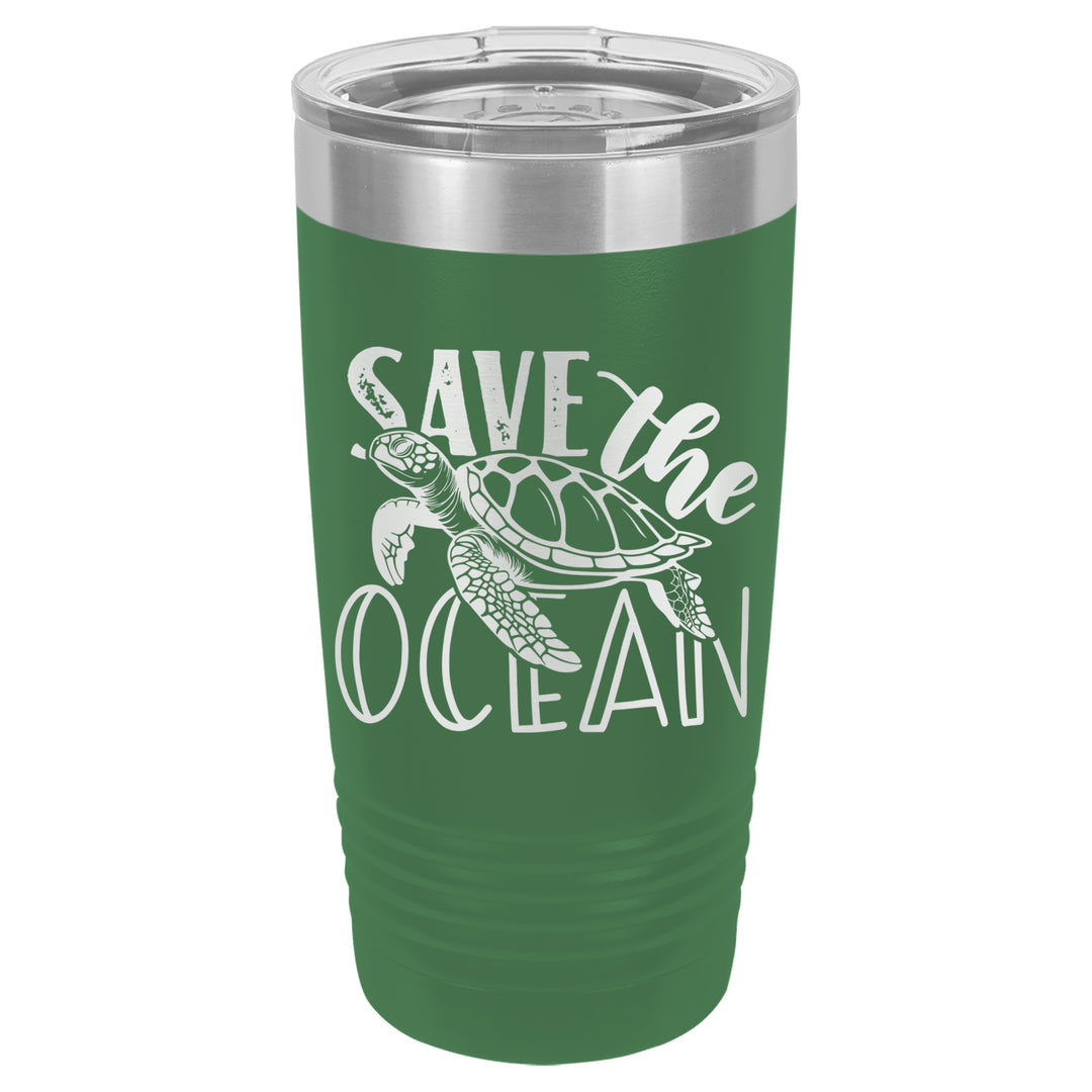 Save The Ocean Turtle Sea Dive Tumbler Cup Mug