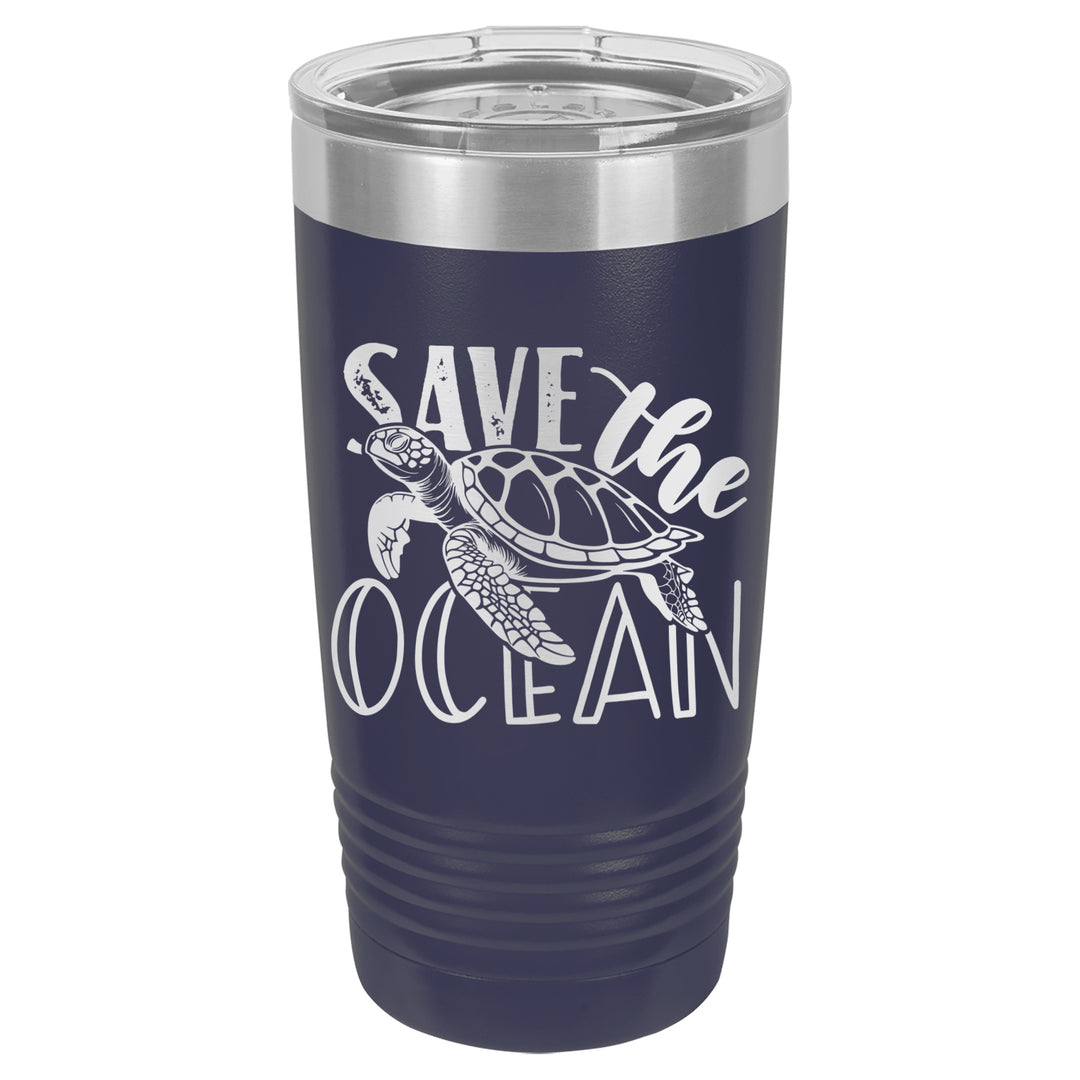 Save The Ocean Turtle Sea Dive Tumbler Cup Mug