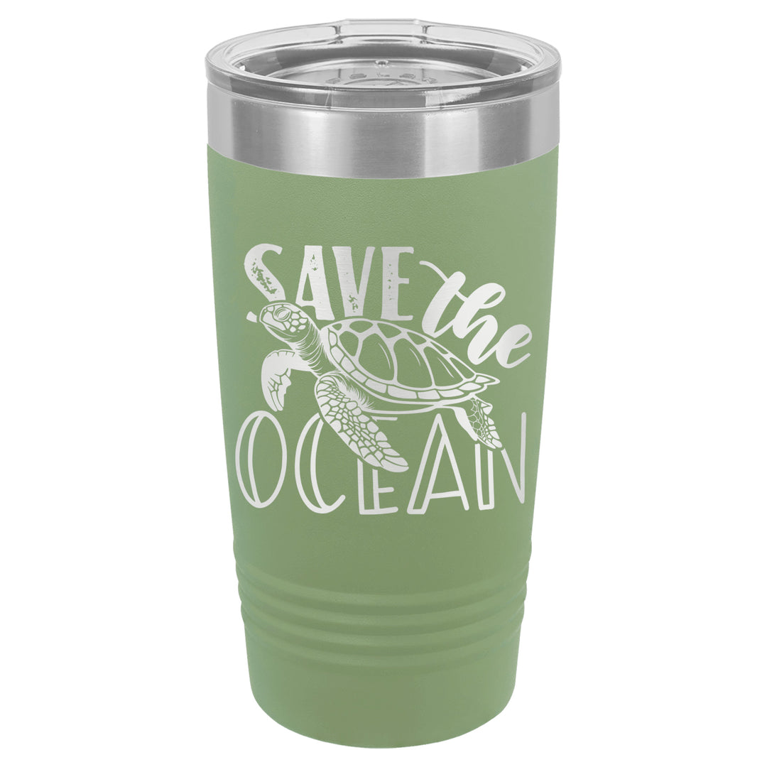 Save The Ocean Turtle Sea Dive Tumbler Cup Mug