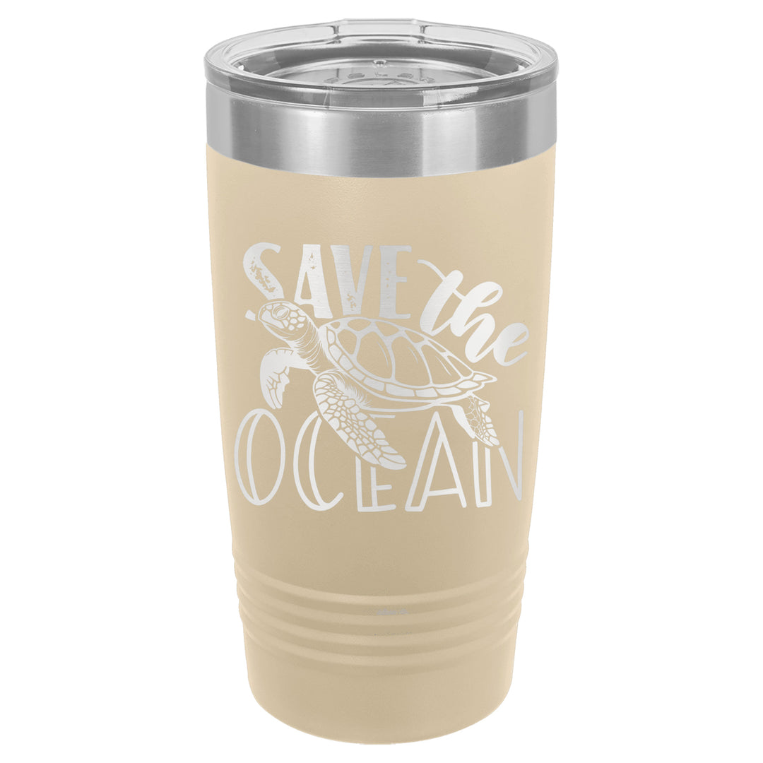 Save The Ocean Turtle Sea Dive Tumbler Cup Mug