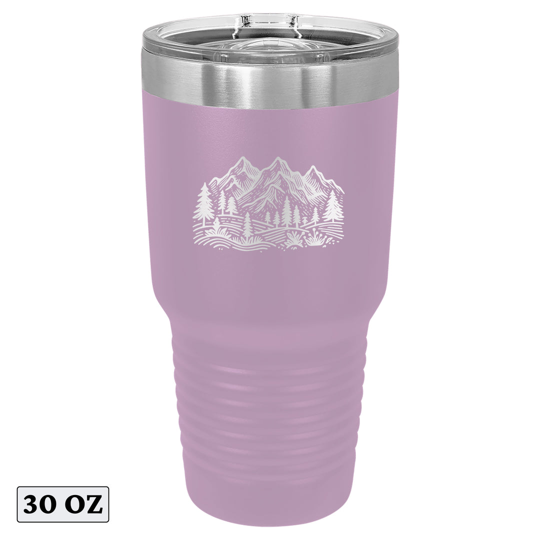 Minimalist Mountain Hiking Forest Adventure Tumbler Cup Mug