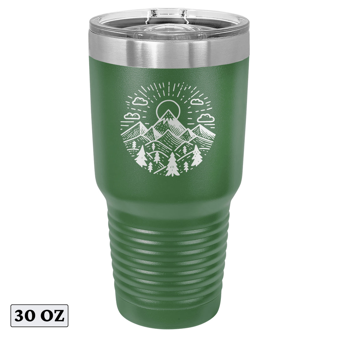 Nature-Sunrise Mountain Minimalist Calmness Tumbler Cup Mug