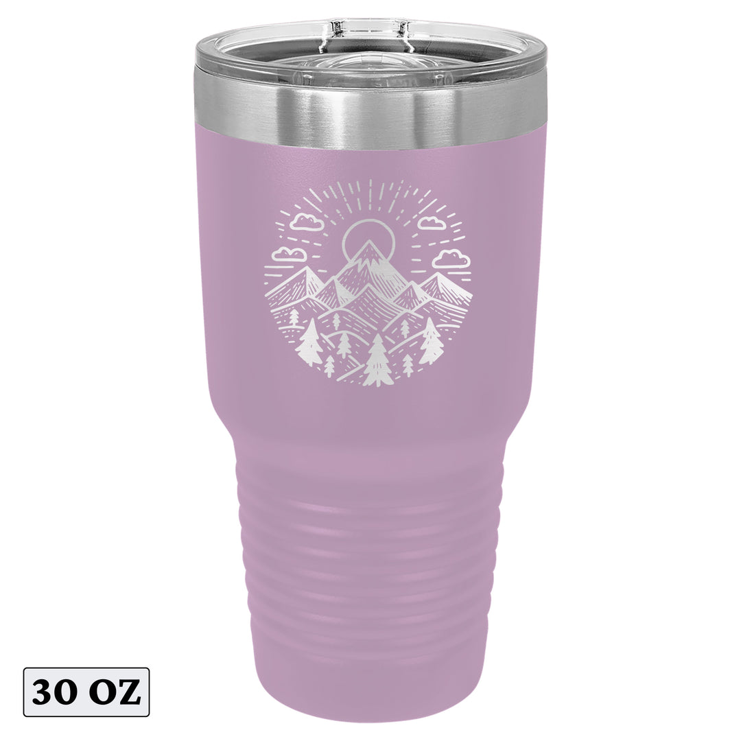 Nature-Sunrise Mountain Minimalist Calmness Tumbler Cup Mug