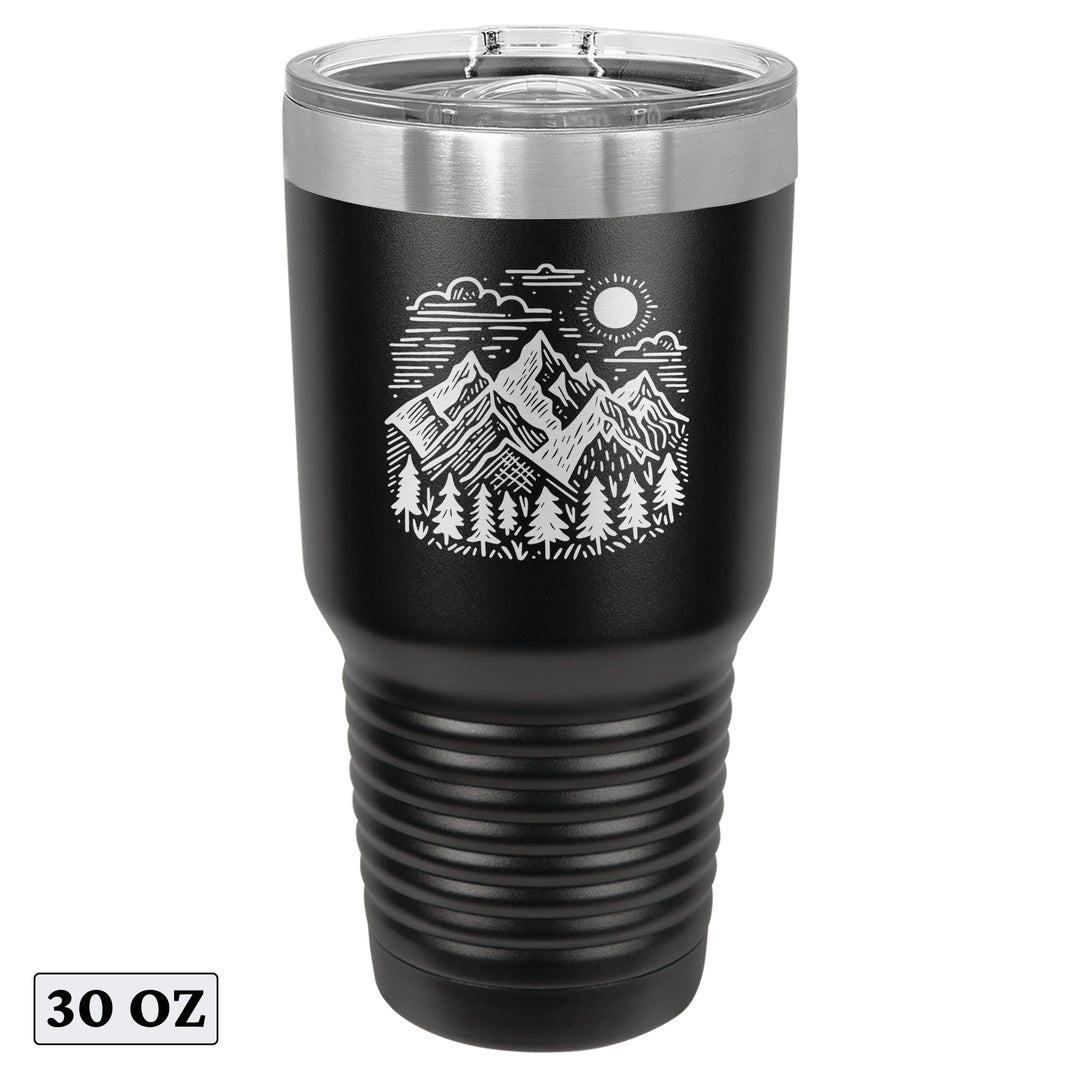 Perfect Minimal Mountain Sunset Style Tumbler Cup Mug