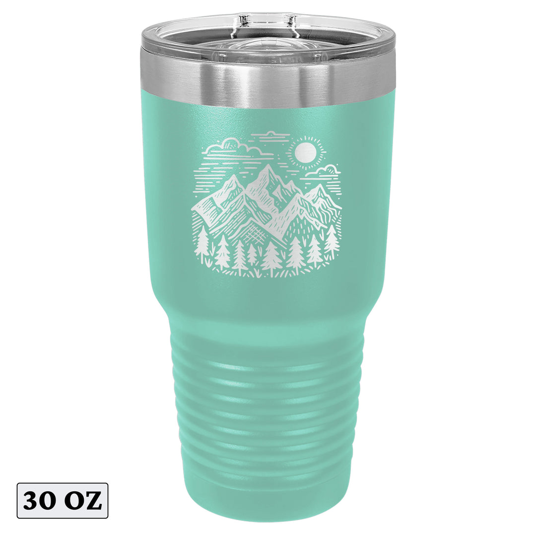 Perfect Minimal Mountain Sunset Style Tumbler Cup Mug