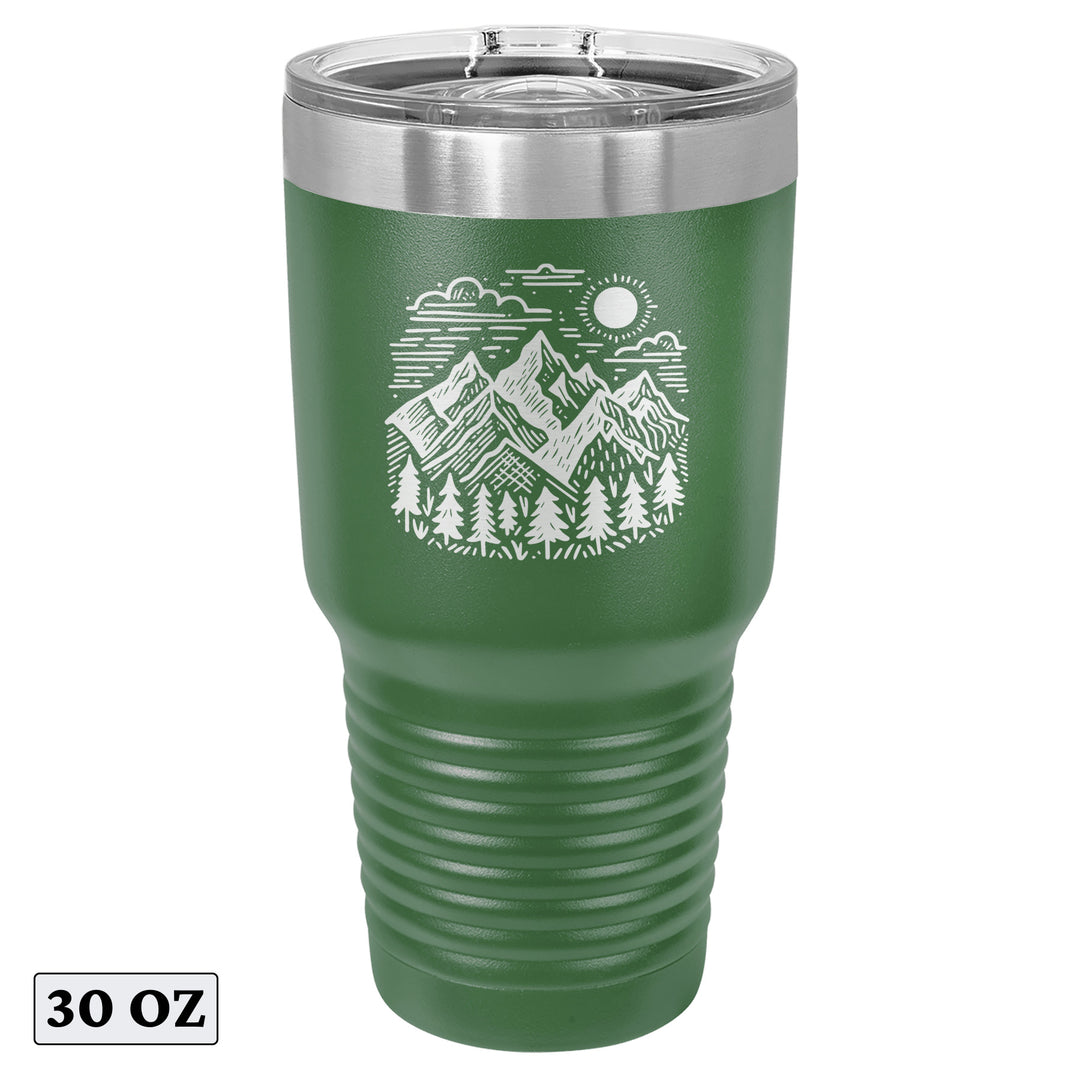 Perfect Minimal Mountain Sunset Style Tumbler Cup Mug