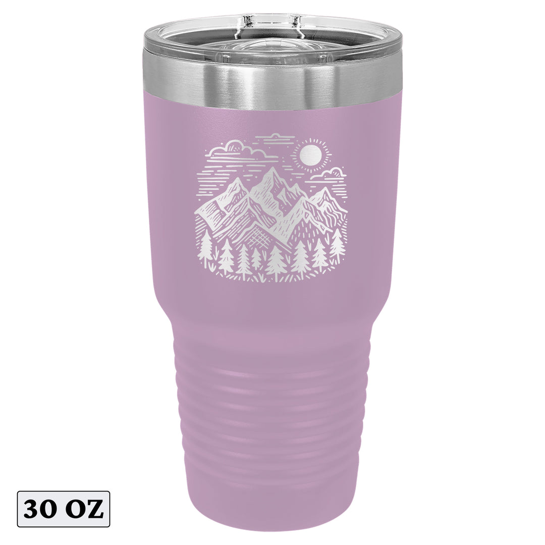 Perfect Minimal Mountain Sunset Style Tumbler Cup Mug
