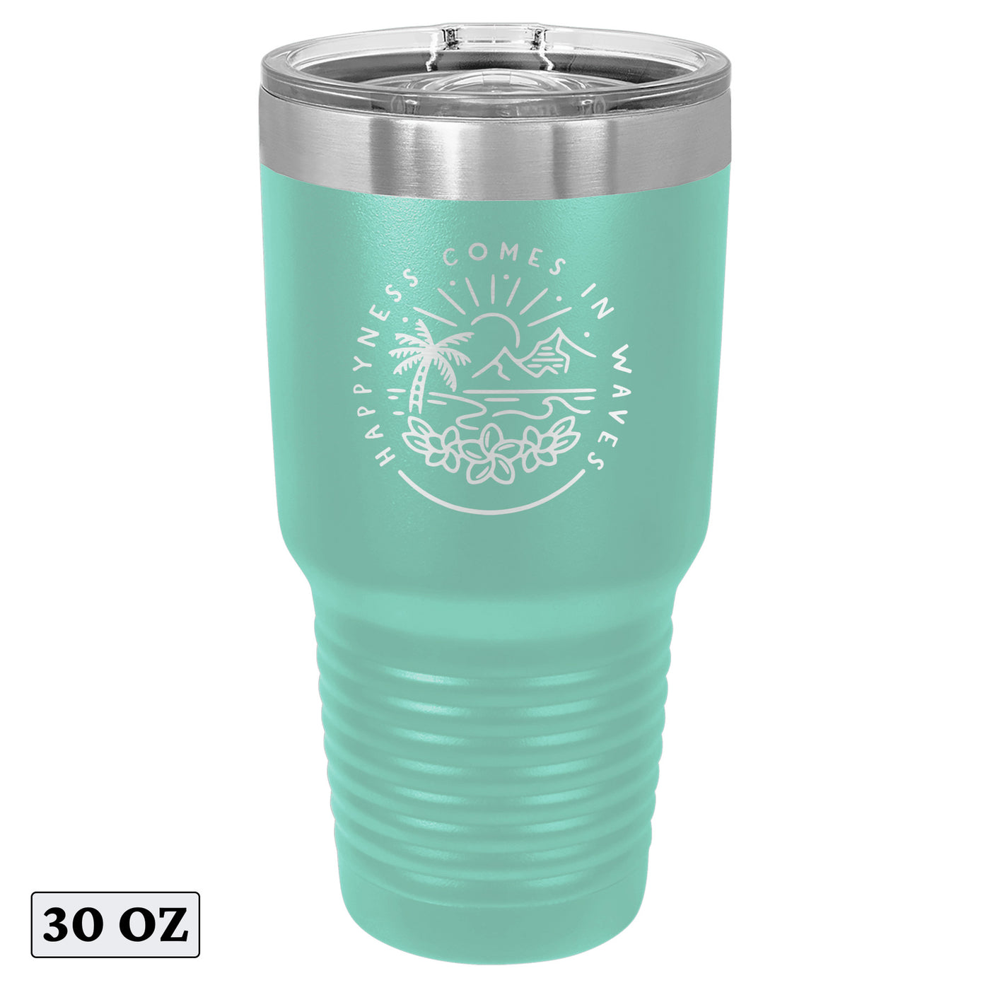 Happiness Comes in Beach Waves Beauty Tumbler Cup Mug