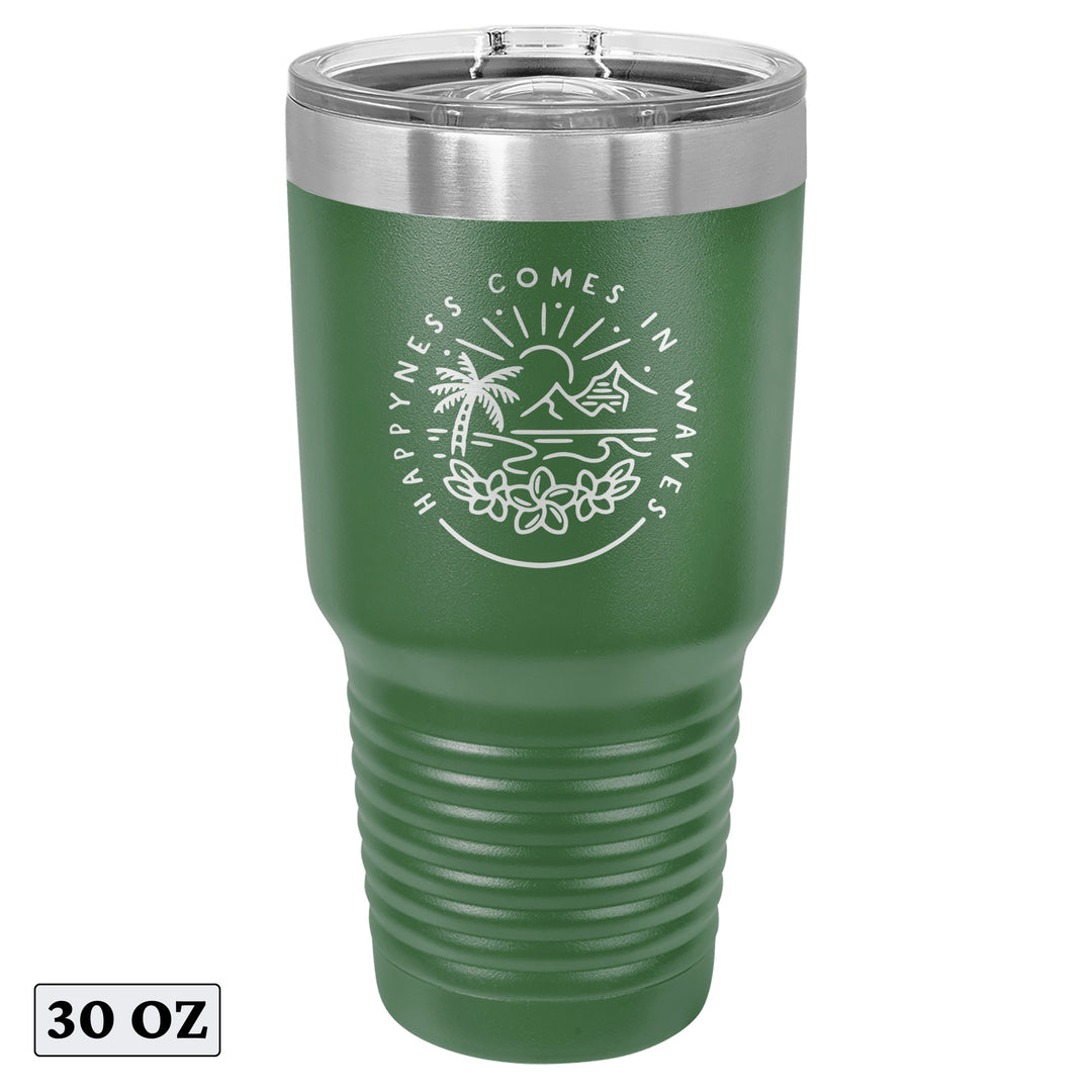 Happiness Comes in Beach Waves Beauty Tumbler Cup Mug