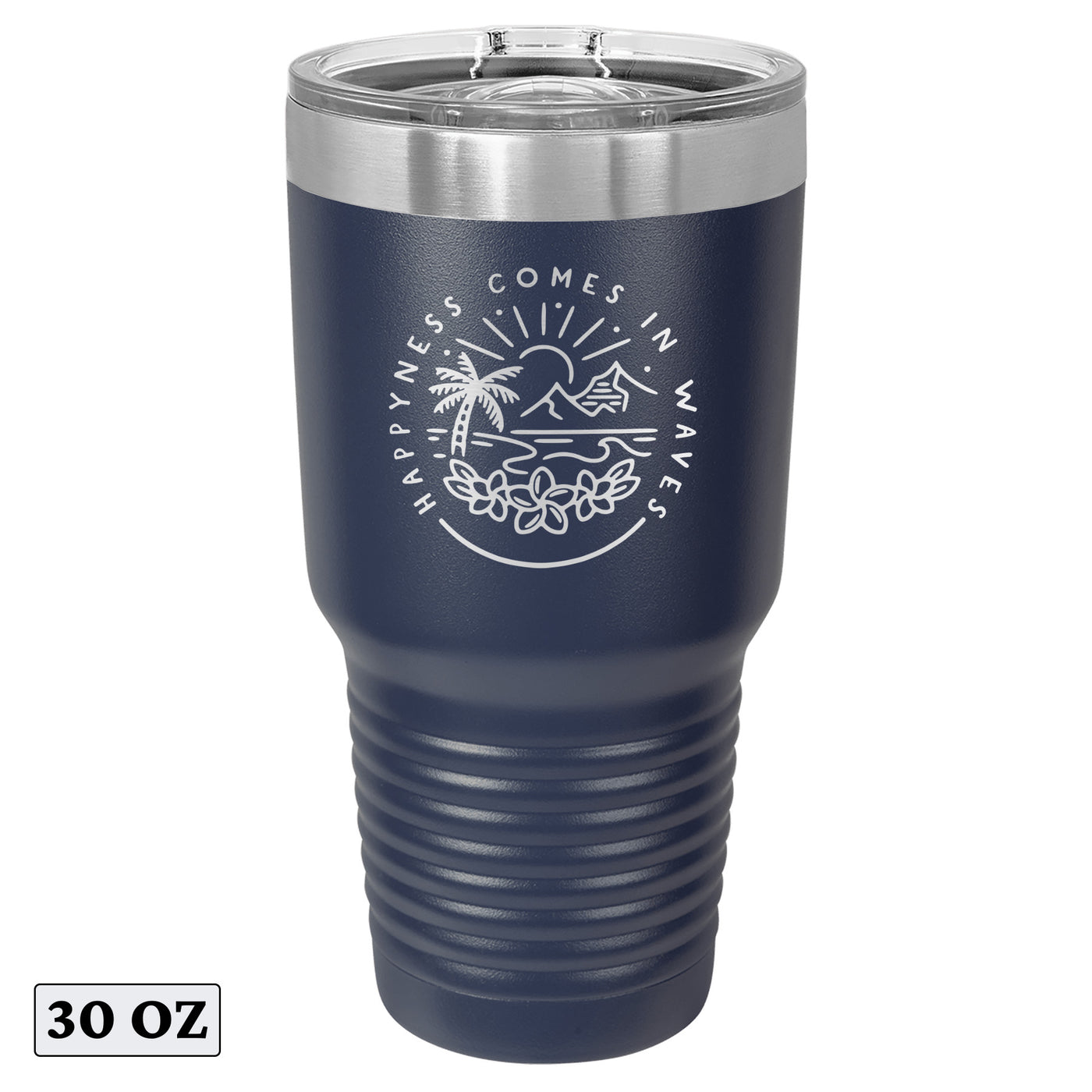 Happiness Comes in Beach Waves Beauty Tumbler Cup Mug