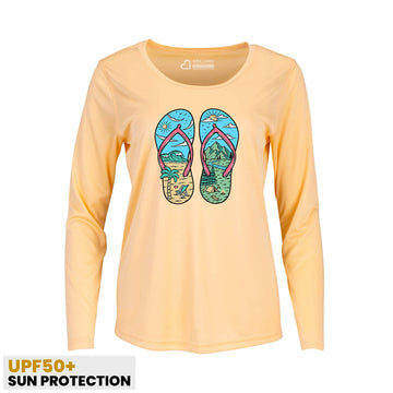 Beach Sandals Mountain Adventure Women Sun Protection UV Performance Shirt UPF 50+
