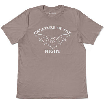 Creature Of The Night Black Flying Bat  Adult Cotton Tee T-Shirt