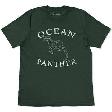 Ocean Panther Cute Walking Otter Adult Cotton Tee T-Shirt