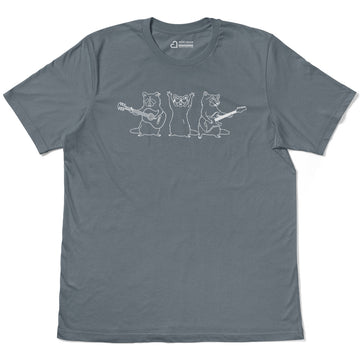 Raccoon Music Band Concert Humor Adult Cotton Tee T-Shirt