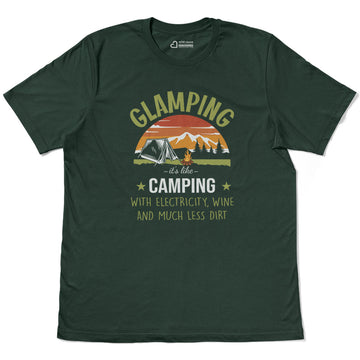 Glamping Like Camping With Electricity Vibes Adult Cotton Tee T-Shirt