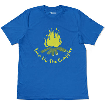 Campfire Adventure Camping Under Stars Adult Cotton Tee T-Shirt