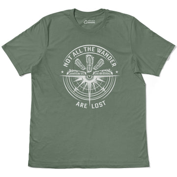 Not All Wanders Are Lost In Outdoor Hiking Adult Cotton Tee T-Shirt