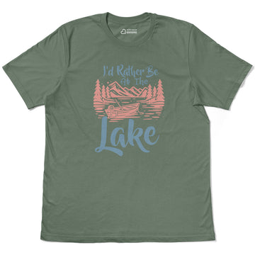 I'd Rather Be At The Lake Adventure Adult Cotton Tee T-Shirt