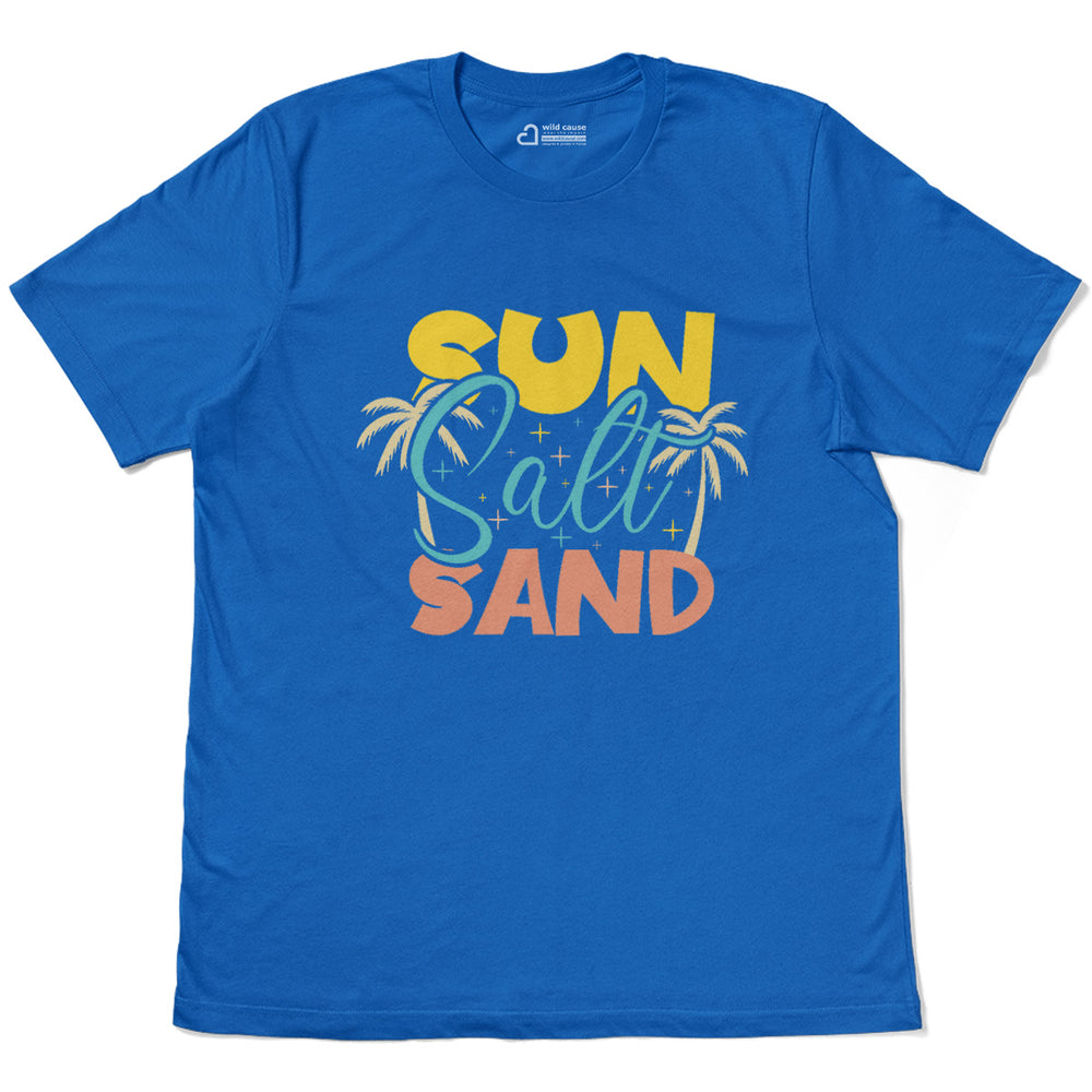 Relaxing Sun-Salt Sand Beach Adventure Getaway Adult Cotton Tee T-Shirt