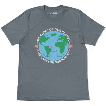 We Care For Planet Earth Nature Protection Adult Cotton Tee T-Shirt