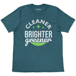 Cleaner Brighter Greener Earth
 Adult Cotton Tee T-Shirt